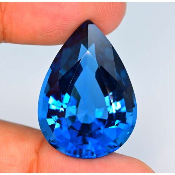 65 Carat Dazzler - Internally Flawless (IF) Fancy Cut Genuine London Blue Topaz! - Picture 1 of 3